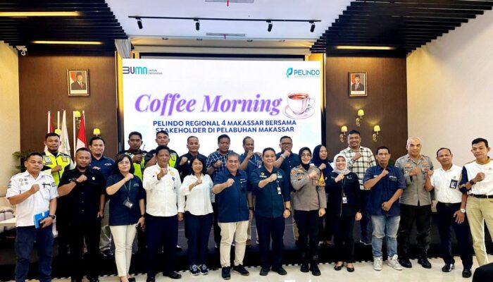 Pelindo Regional 4 Makassar Gelar Coffee Morning Bahas K3 dan Pengamanan Pelabuhan