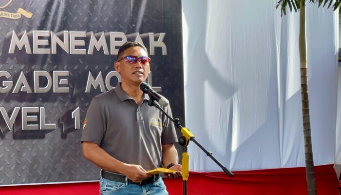 Dansatbrimob Polda Sulsel Buka Lomba Tembak Reaksi Level 1 Dansat Brimob Sulsel Cup