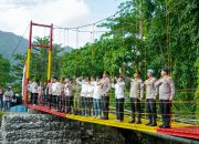 Pembangunan Jembatan Gantung di Desa Nepo Inisiasi Kapolda Sulsel, Bupati Barru A Ina Berterima Kasih