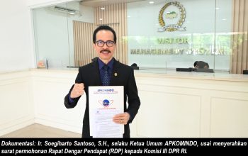 Soegiharto Santoso Kembali Surati Ketua Mahkamah Agung Terkait Perkara Kasasi No. 431 K/TUN/2026 dan Infokan adanya 16 LP Perkara APKOMINDO